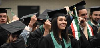 Adams State University commencement and students