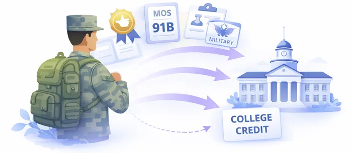 military credit transfer illustration